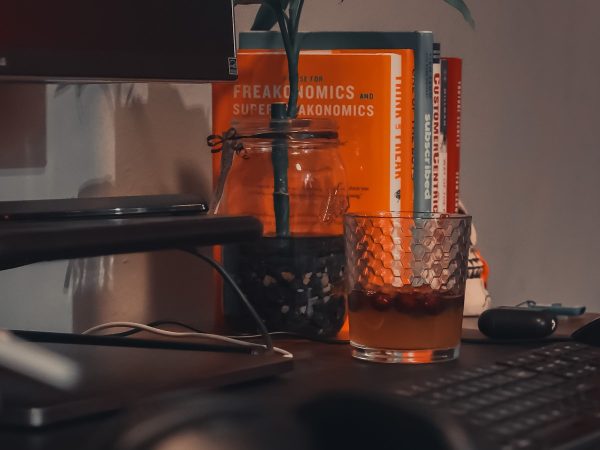Escritorio de trabajo editorial